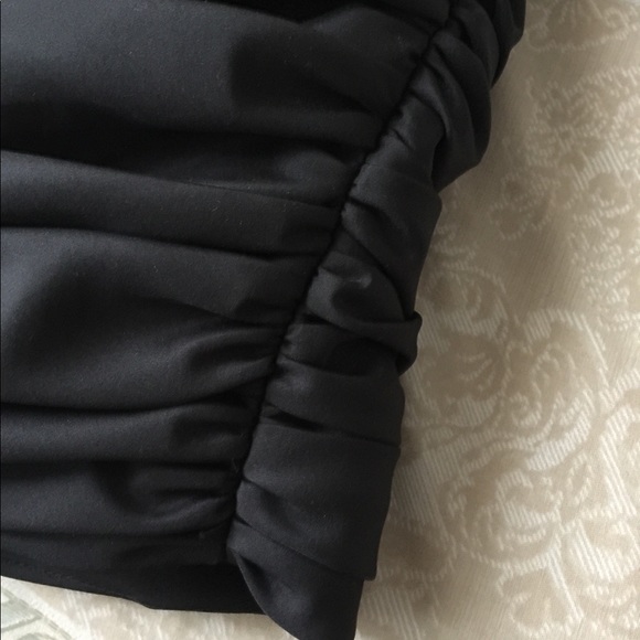 PLEATED STRAPLESS COCKTAIL DRESS - Picture 7 of 13